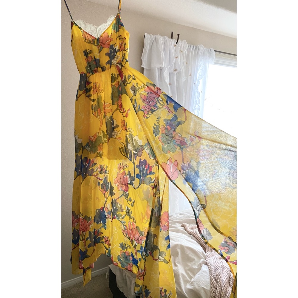 Liu Jo Yellow Floral Silk Dress - Picture 5 of 12